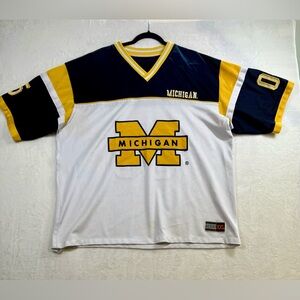 VTG Y2K Michigan Wolverines NCAA 05 Block “M” Logo Jersey XXL Football Hockey
